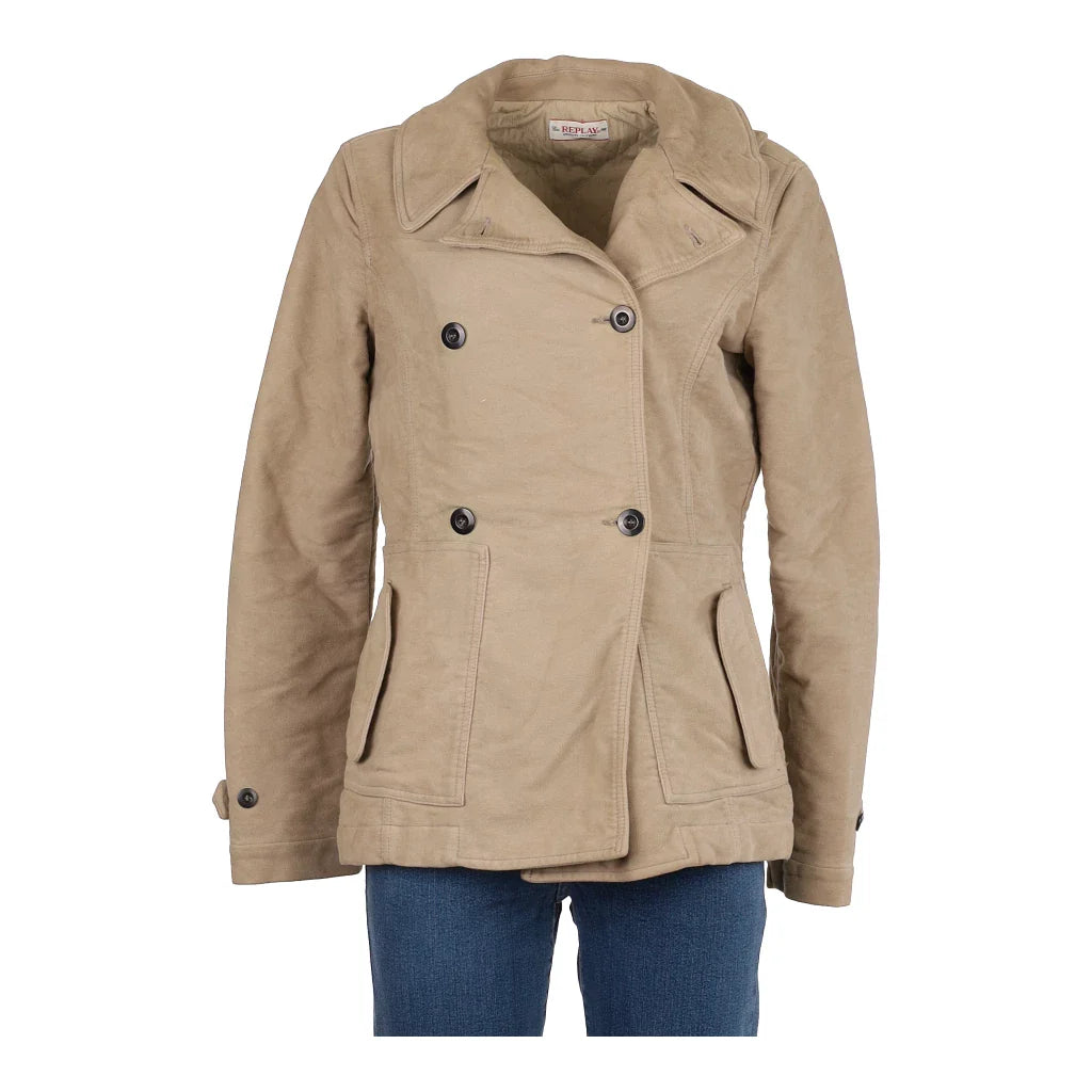 image of Replay Coat - Large Beige Cotton
