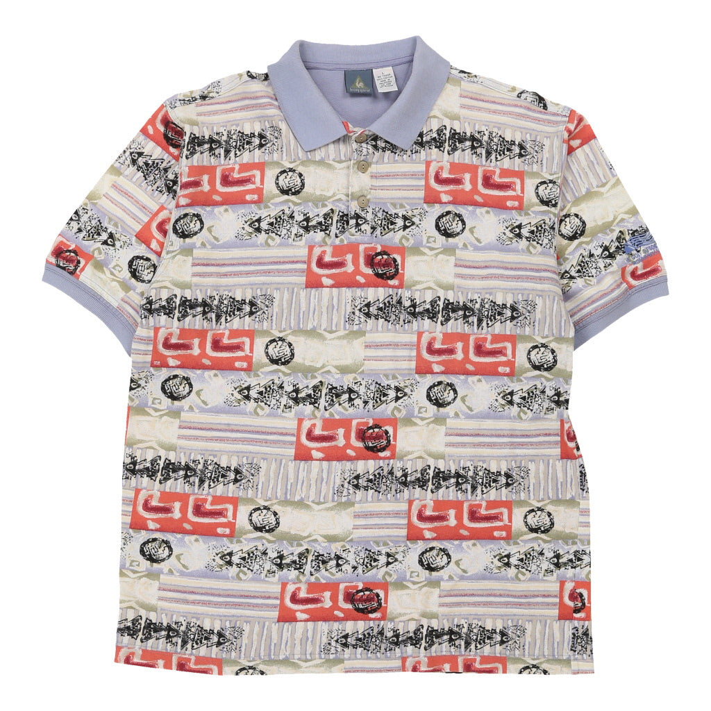 Image of Le Coq Sportif Polo Shirt - Large Multicoloured Cotton