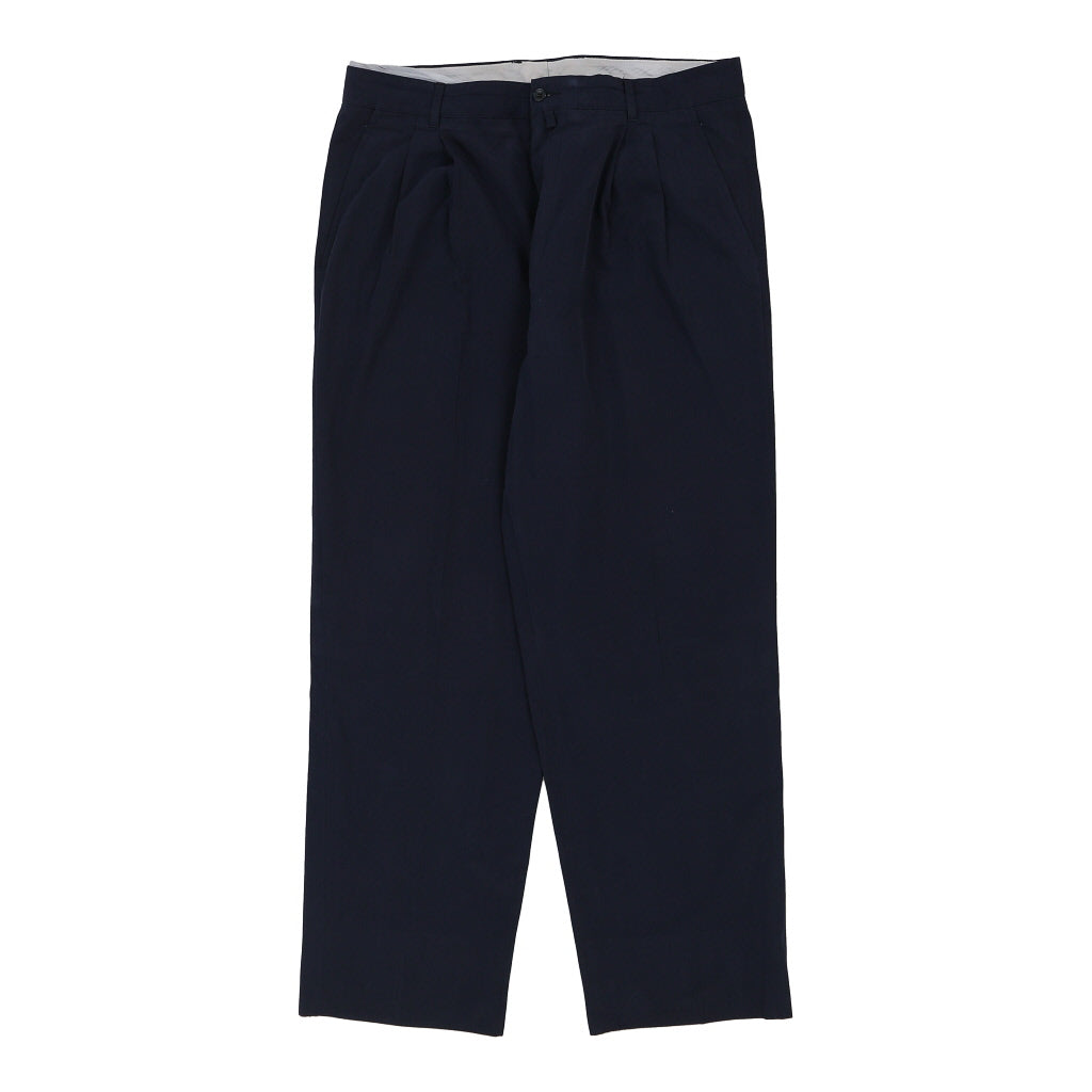 image of Byblos Trousers - 34W 28L Navy Cotton