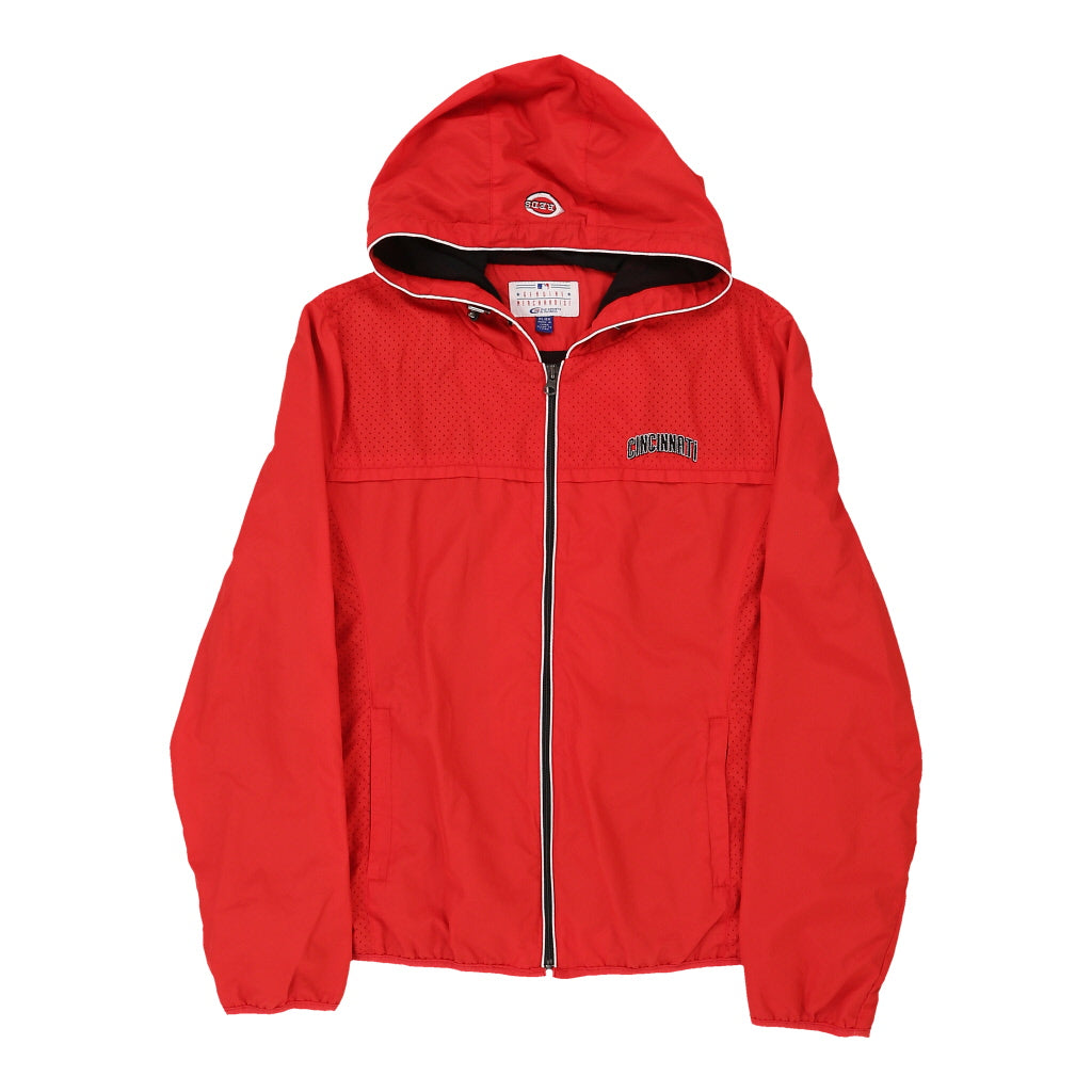 image of Age 14-16, Cincinnati Reds Majestic MLB Jacket - XL Red Polyester