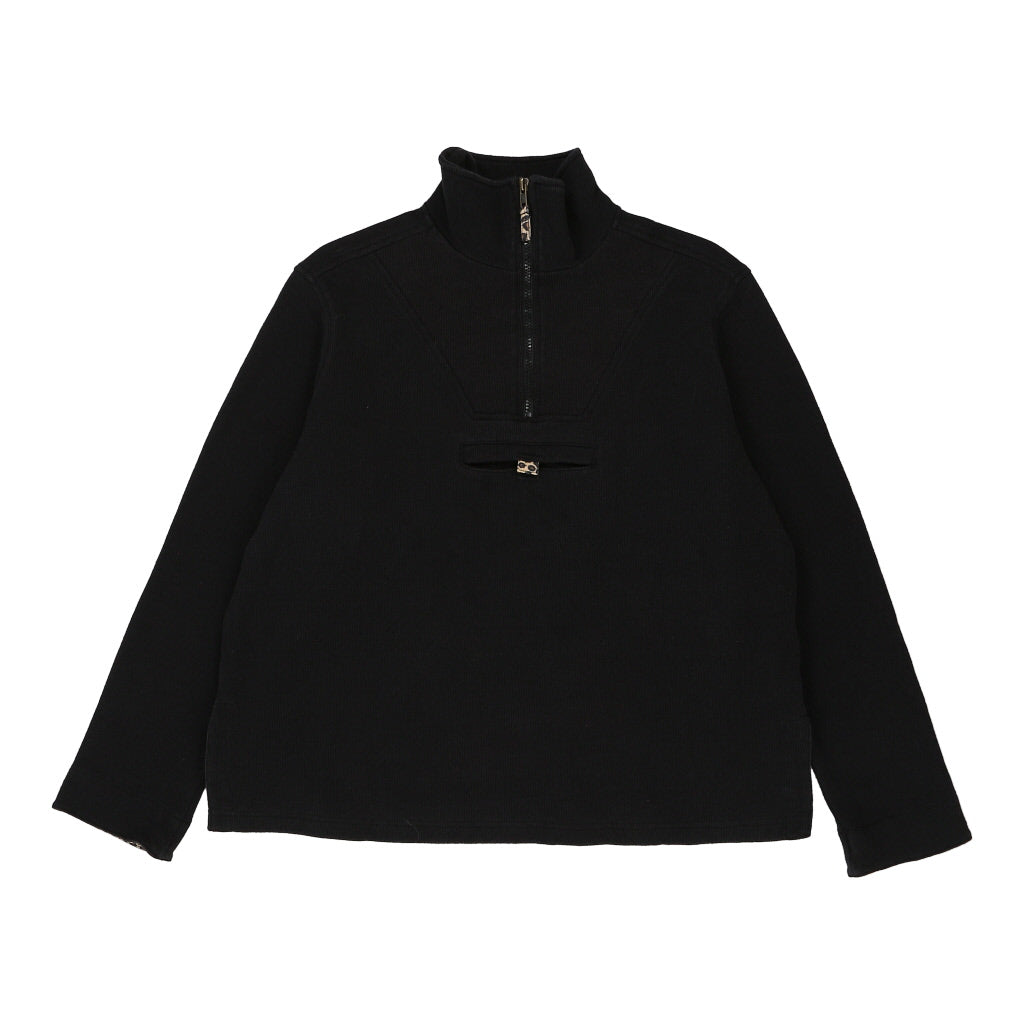 Image of Lee 1/4 Zip - XL Black Cotton Blend