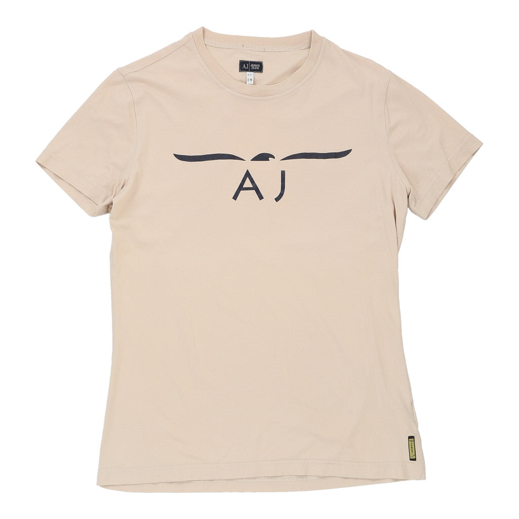 image of Armani Jeans T-Shirt - Medium Beige Cotton Blend