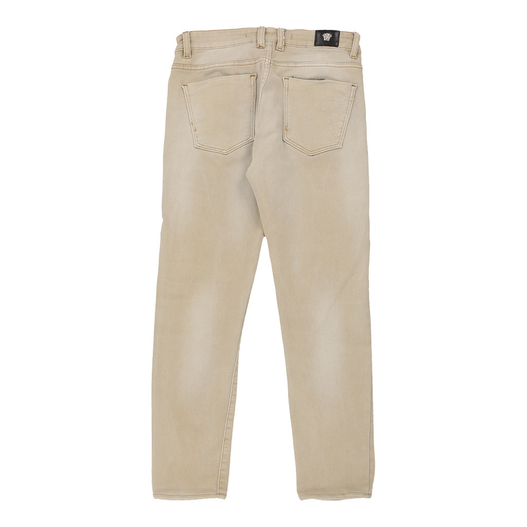 image of Versace Jeans Couture Trousers - 32W 28L Beige Cotton