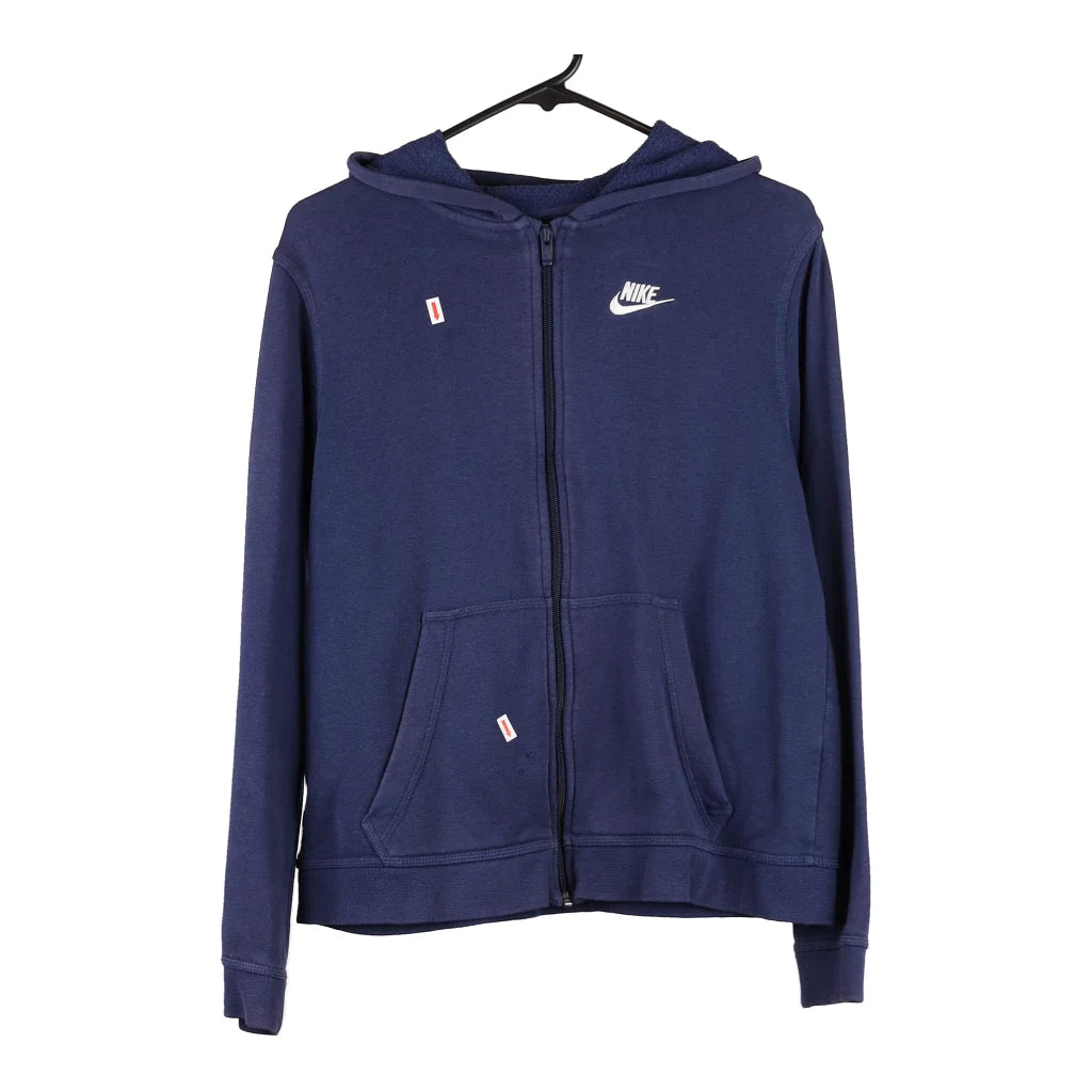 image of Nike Hoodie - XL Blue Cotton Blend