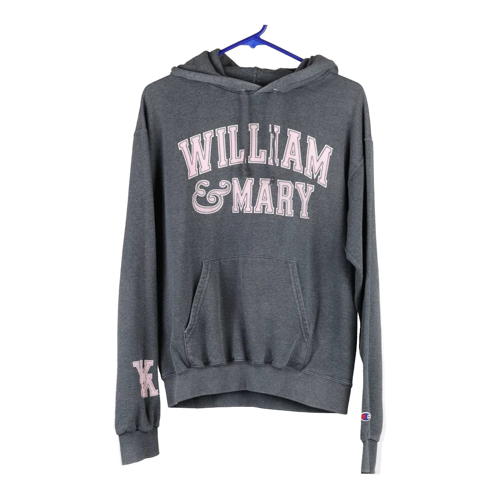 image of William & Mary Champion College Hoodie - Small Grey Cotton Blend