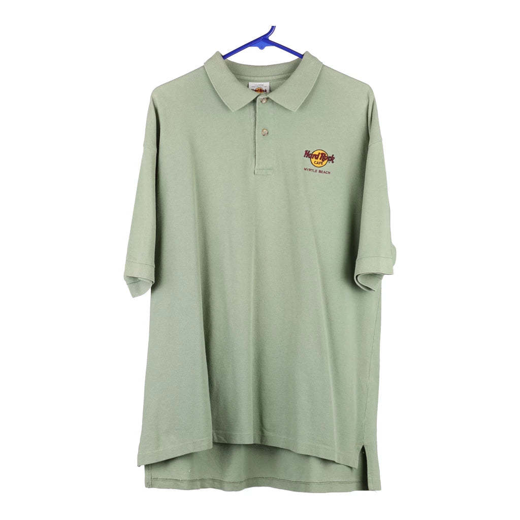 image of Myrtle Beach Hard Rock Cafe Polo Shirt - XL Green Cotton