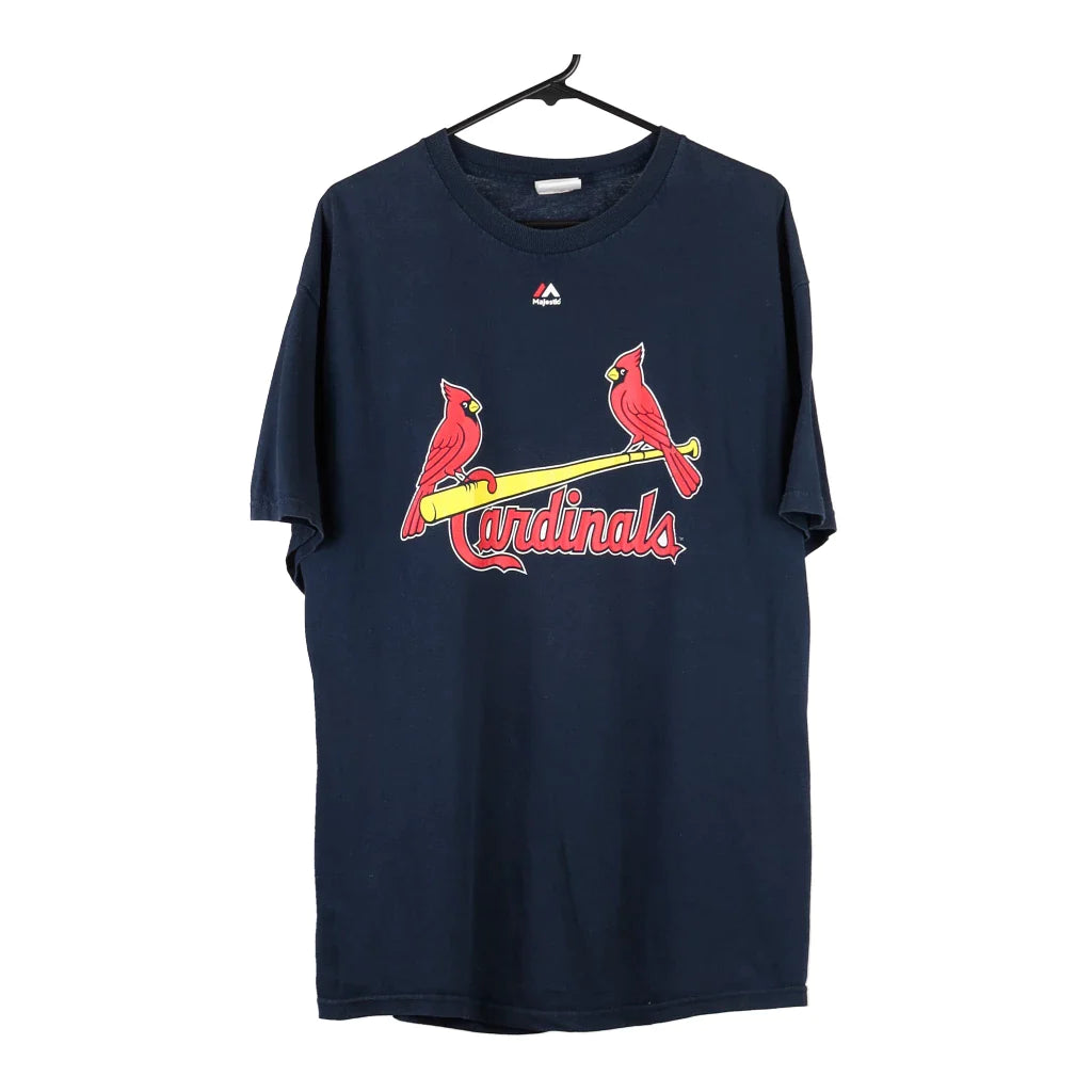 Image of St. Louis Cardinals Majestic MLB T-Shirt - XL Blue Cotton