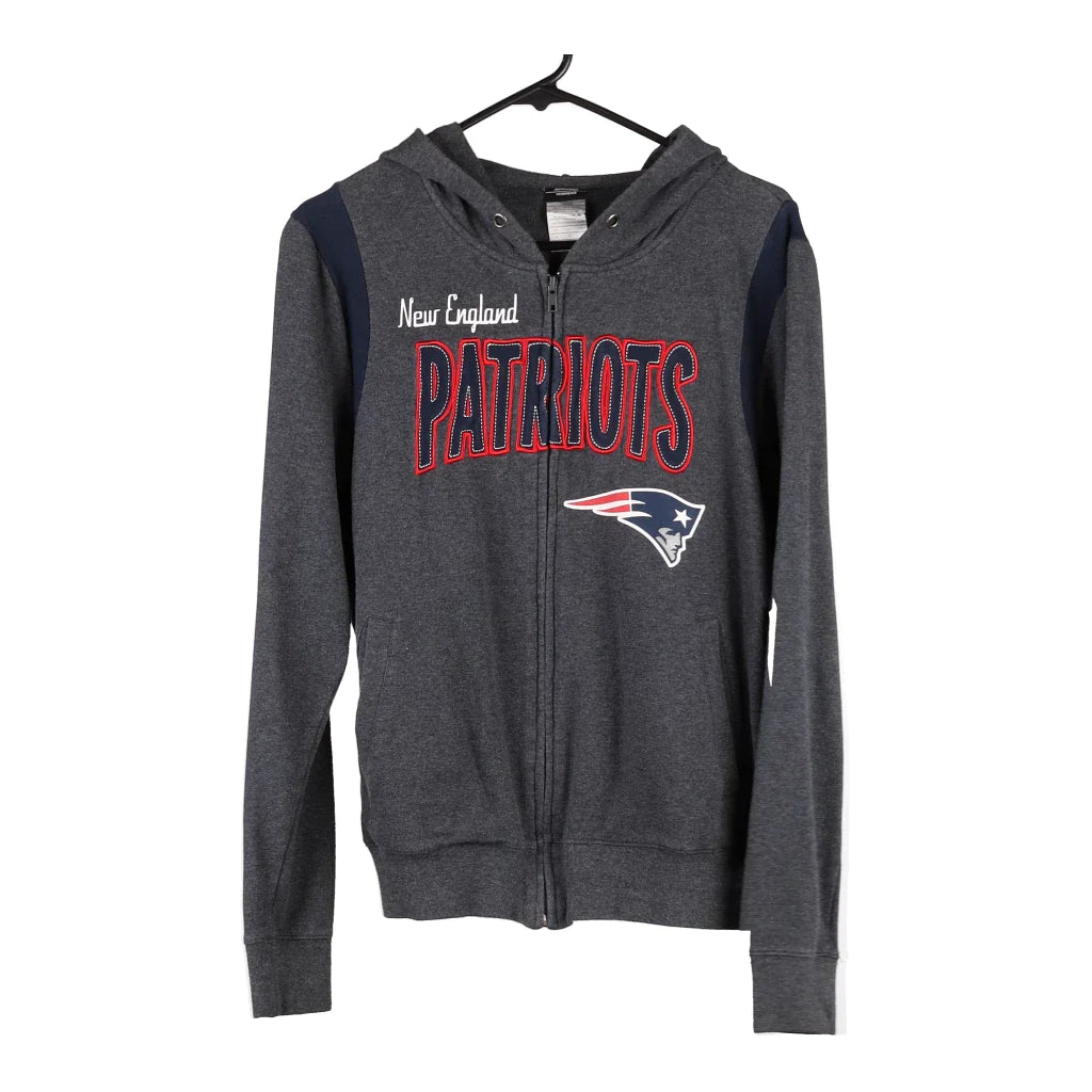 image of New England Patriots Nfl NFL Hoodie - Medium Grey Cotton Blend