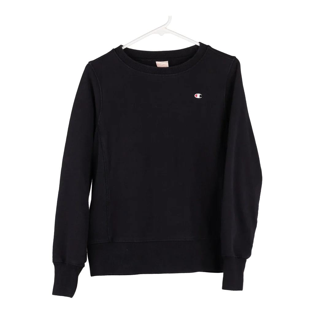 image of Reverse Weave Champion Sweatshirt - Medium Black Cotton Blend