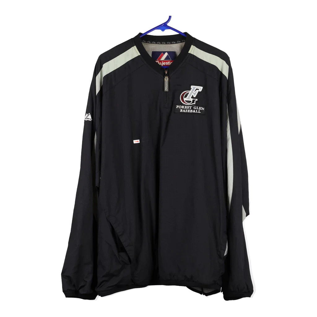 image of Forest Glen Baseball Majestic Windbreaker - 2XL Black Polyester