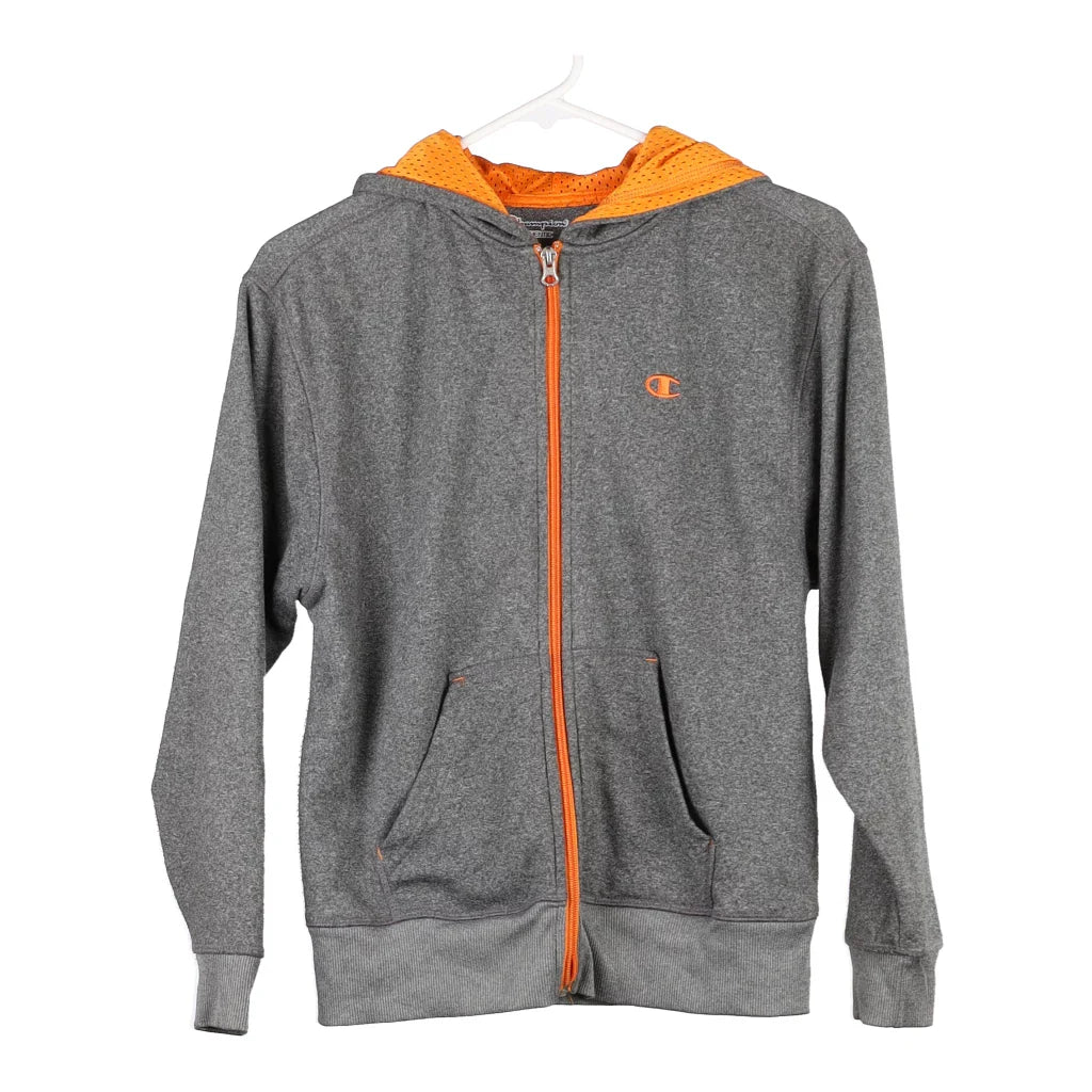 image of Age 10-12 Champion Hoodie - Large Grey Cotton