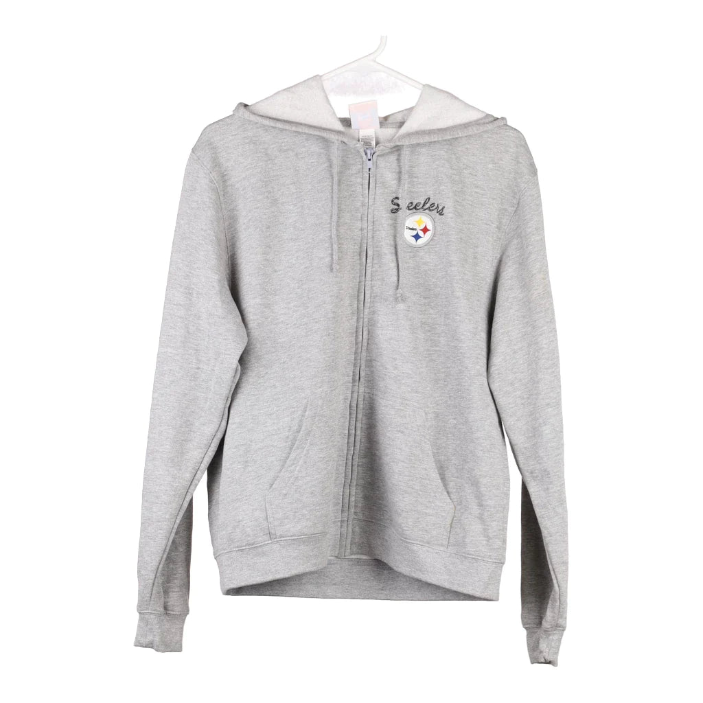 image of Pittsburgh Steelers Nfl Hoodie - Large Grey Cotton