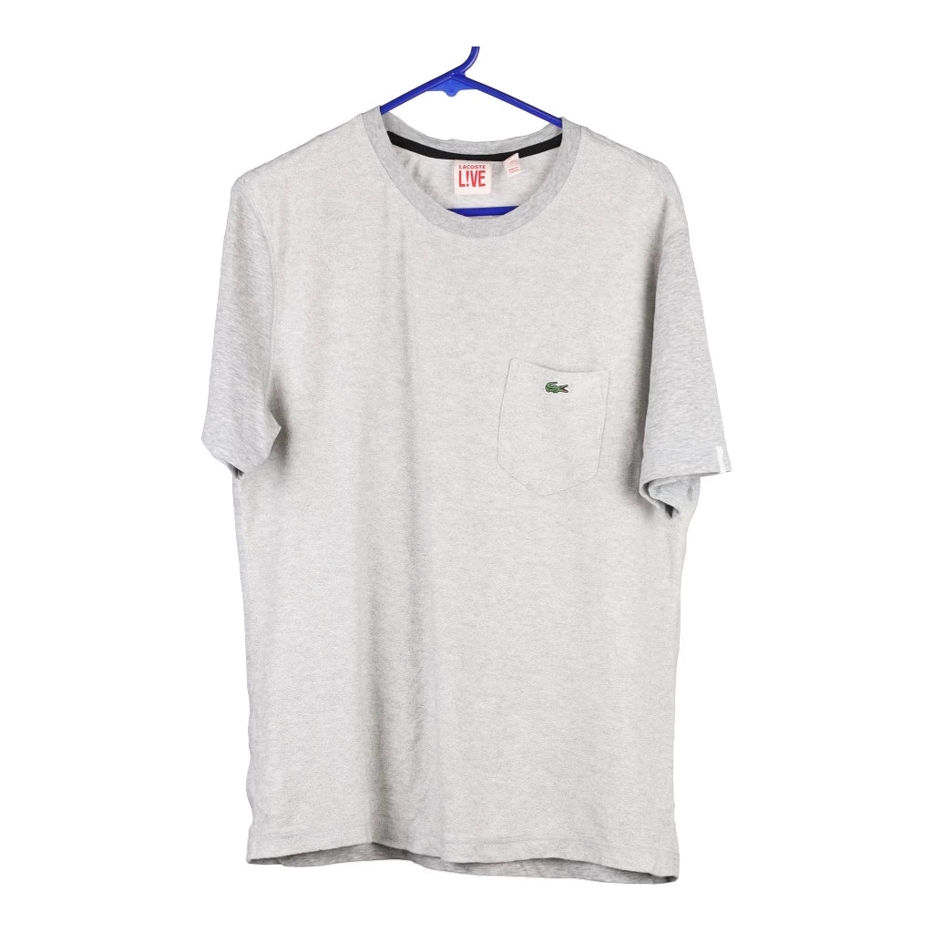 Image of Lacoste T-Shirt - Large Grey Cotton