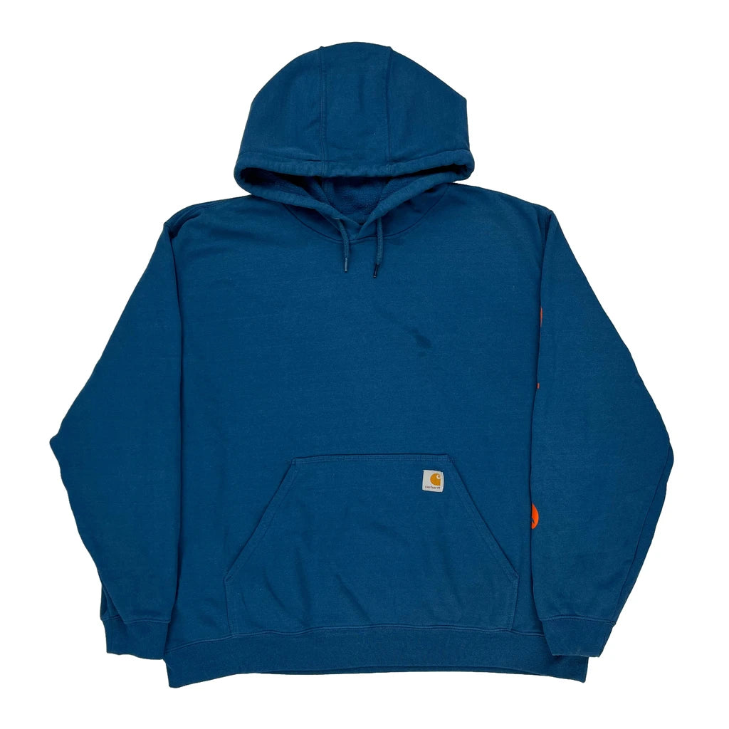 image of Original Fit Carhartt Hoodie - 2XL Blue Cotton Blend