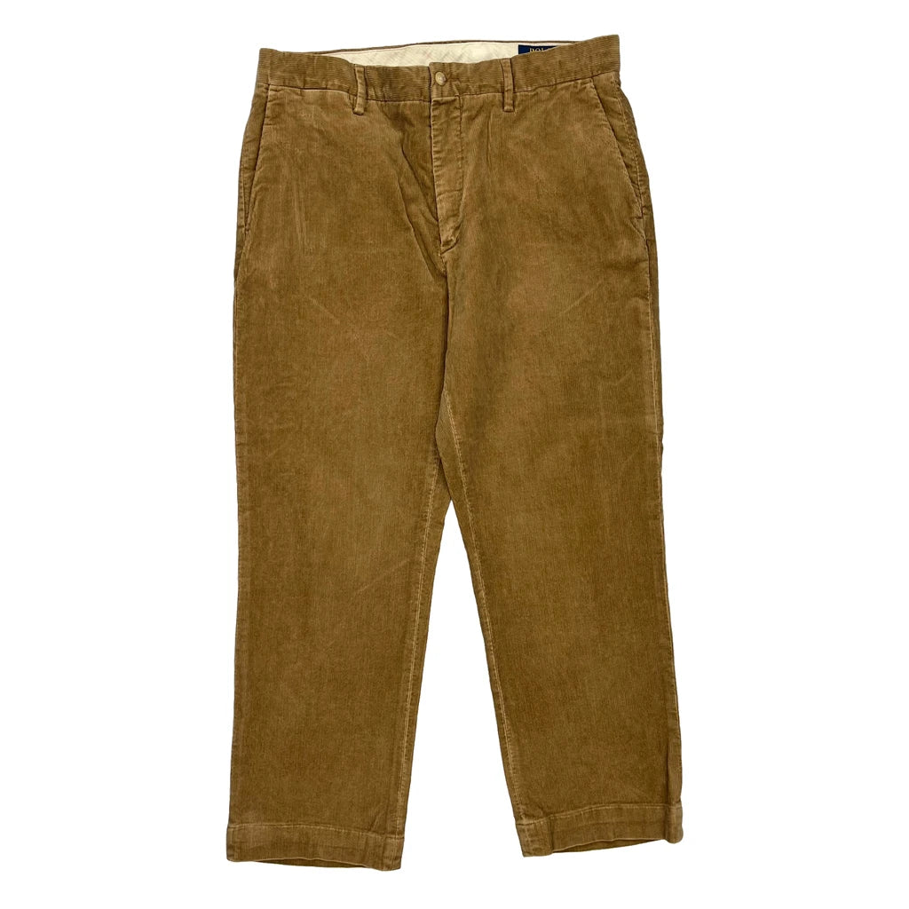 image of Polo By Ralph Lauren Cord Trousers - 32″ Waist Brown Cotton