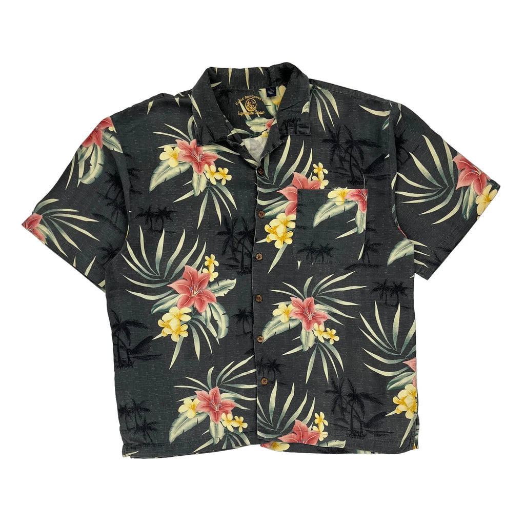 image of Eagle Dry Goods Co. Floral Hawaiian Shirt - XL Multicoloured Silk