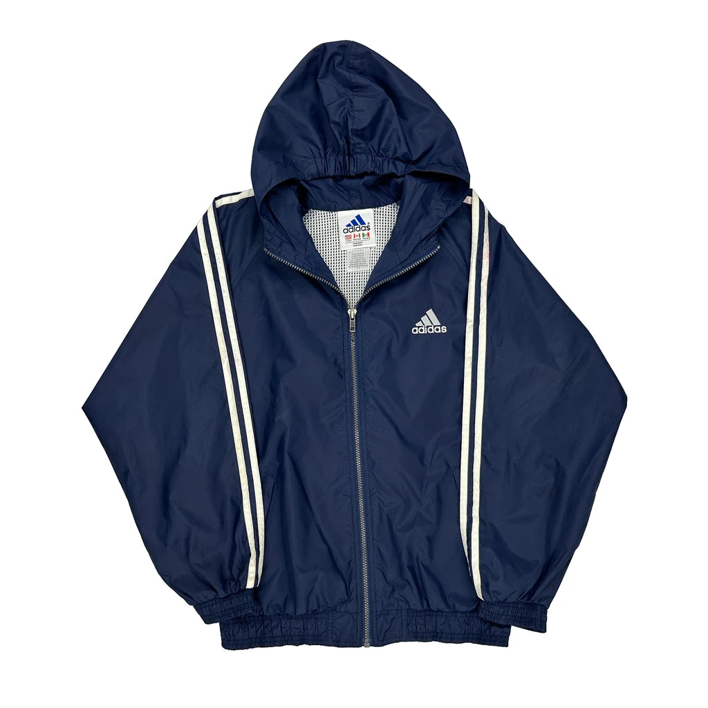 image of Adidas Jacket - Large Navy Nylon