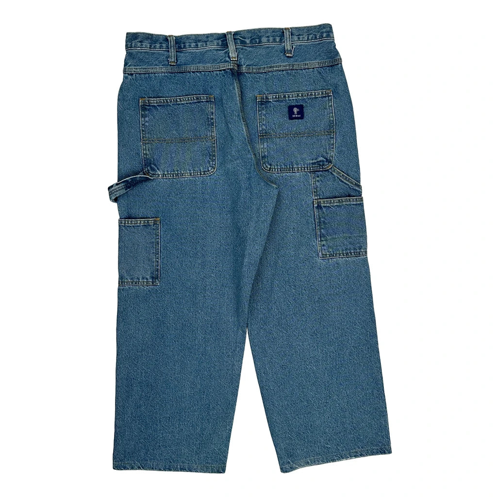 image of Rk Brand Carpenter Jeans - 35W 26L Blue Cotton