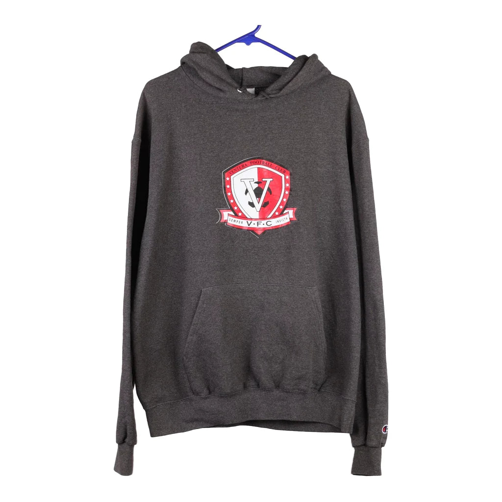 image of Ventura FC Champion Football Hoodie - Large Grey Cotton Blend