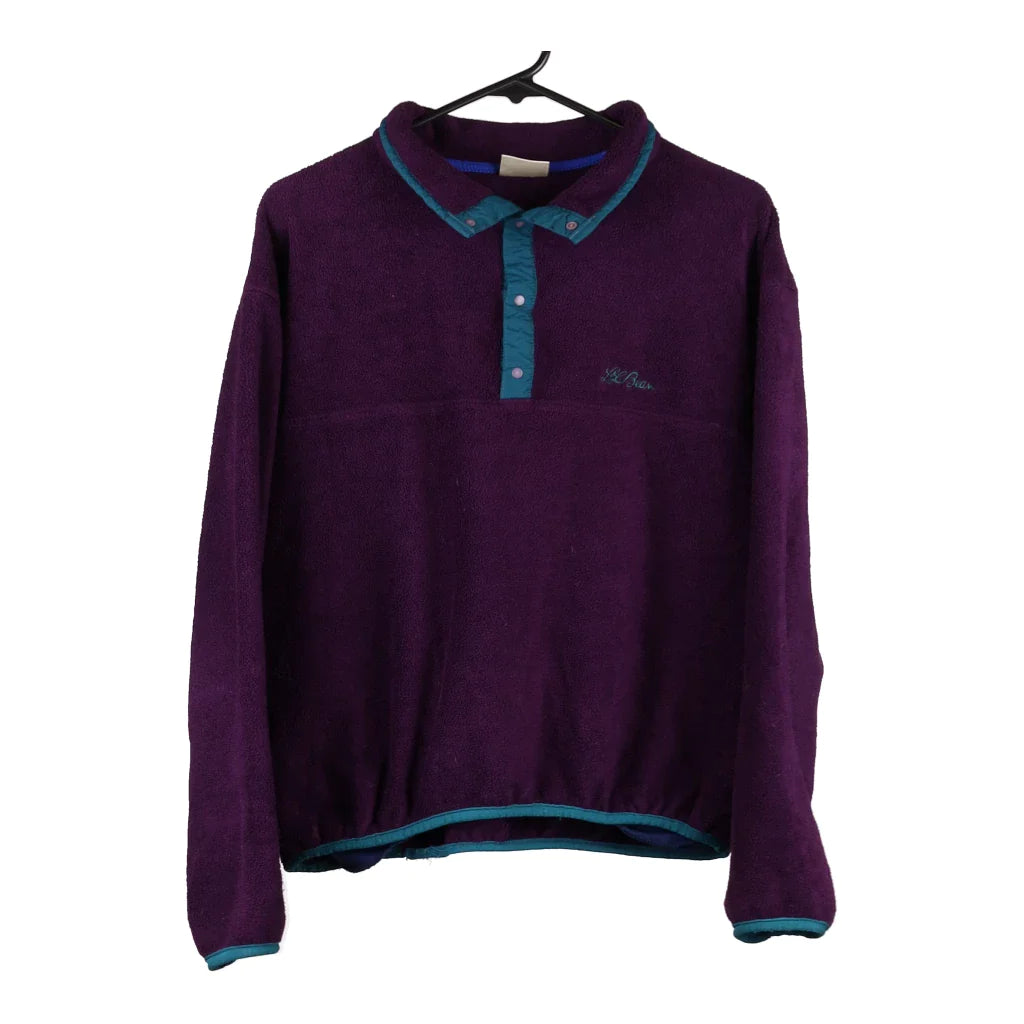 image of L.L.Bean Cropped Fleece - Large Purple Polyester