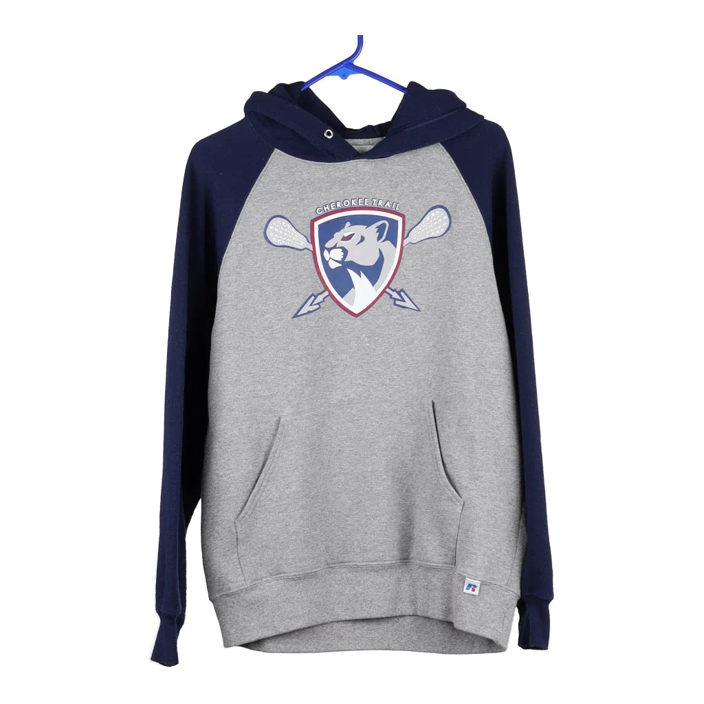 image of Cherokee Trail  Russell Athletic Hoodie - Medium Grey Cotton Blend