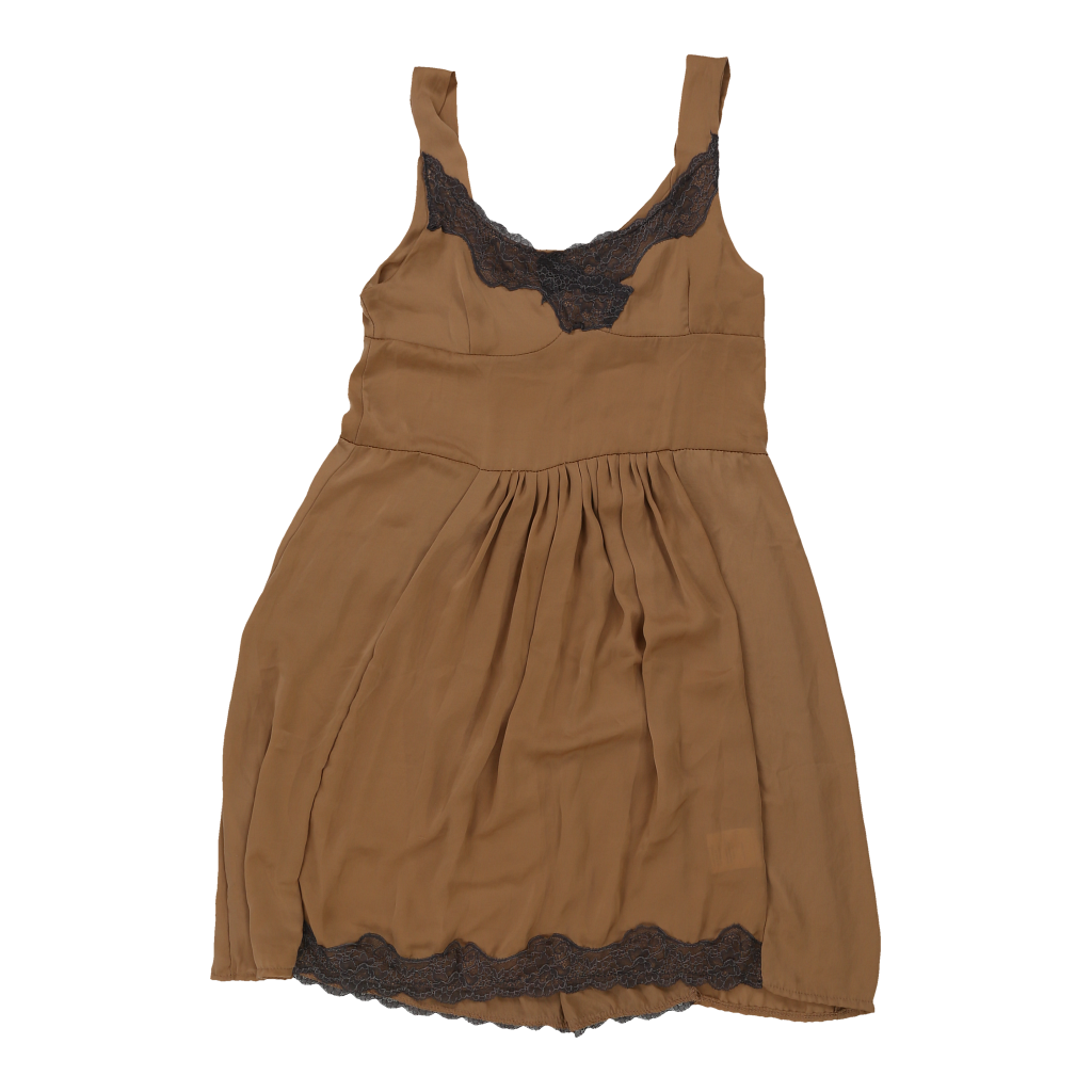 image of Unbranded Midi Dress - XL Brown Polyester