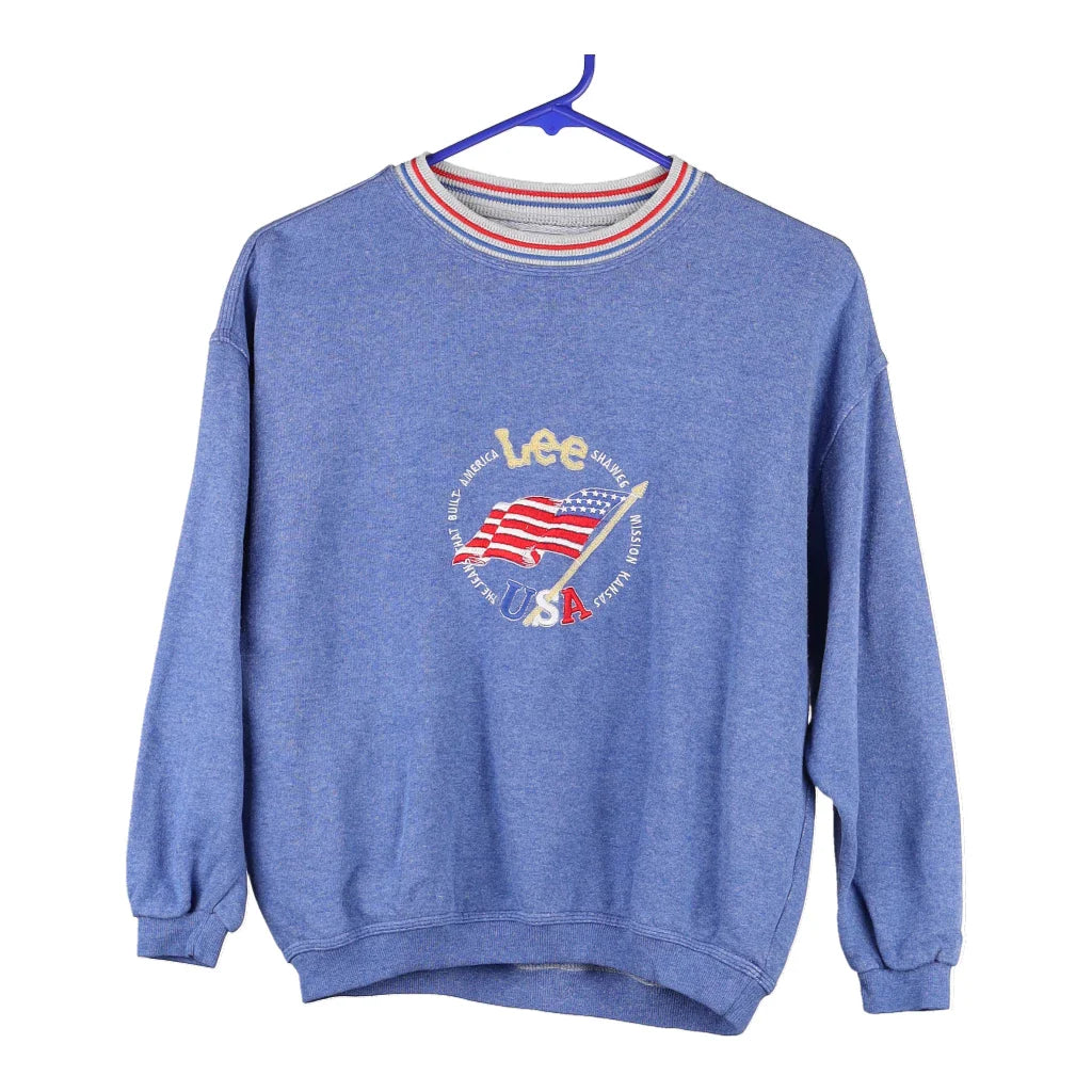 image of Age 12 Lee Sweatshirt - XL Blue Cotton