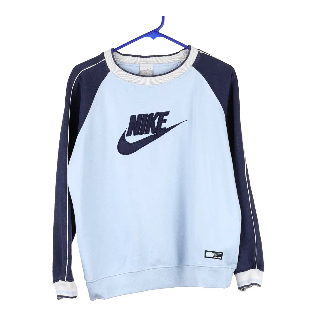 image of Age 13-15 Nike Spellout Sweatshirt - XL Blue Cotton