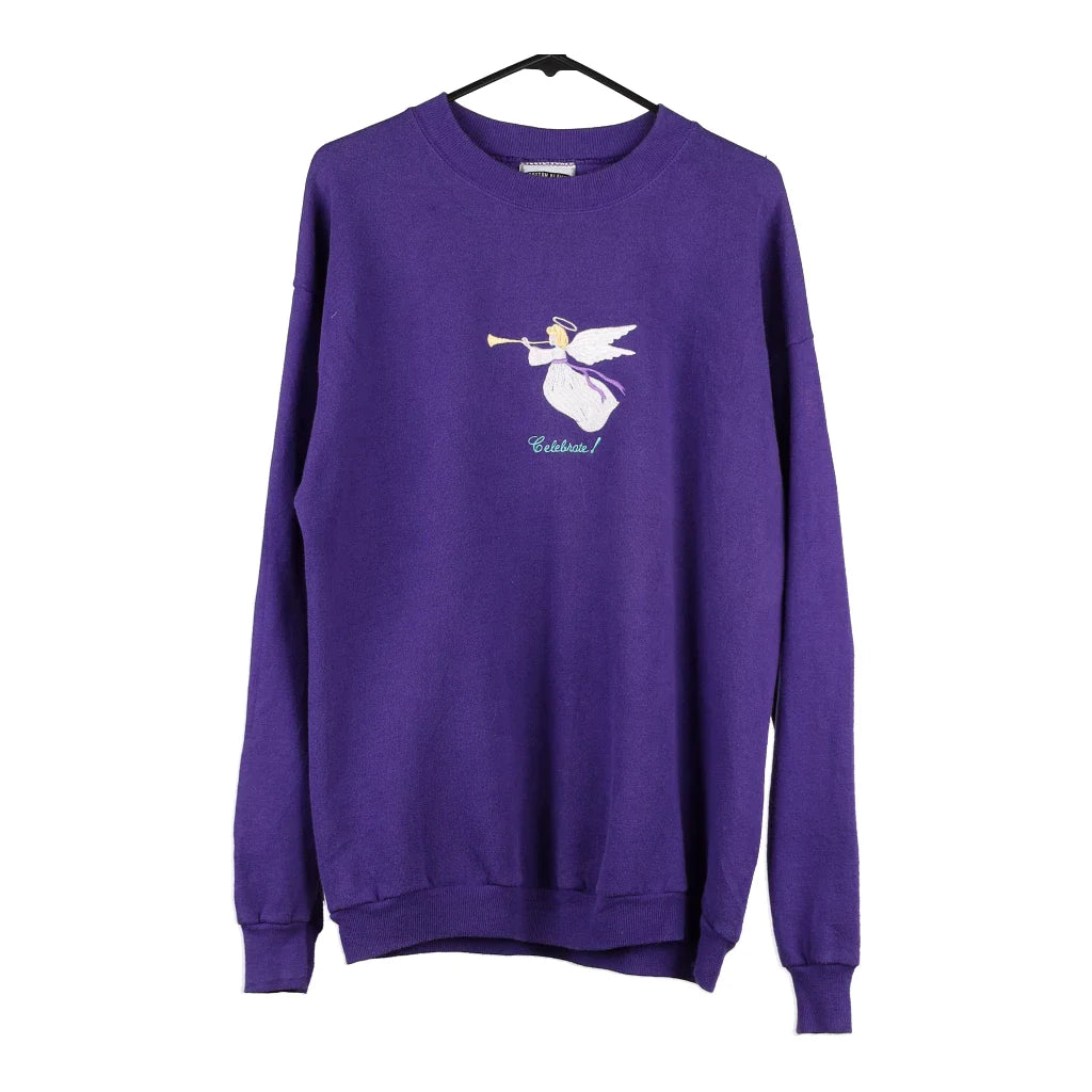 image of Lee Christmas Sweatshirt - Large Purple Cotton