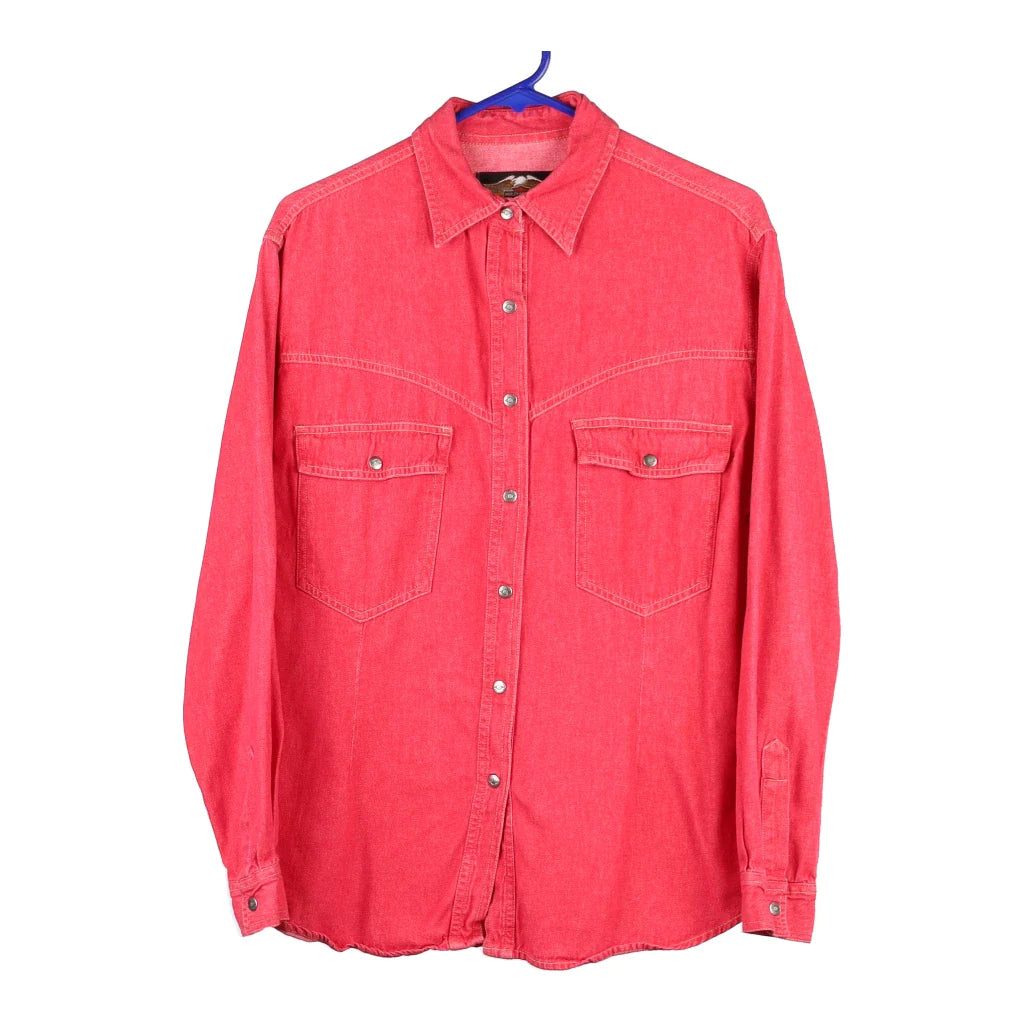 image of Harley Davidson Denim Shirt - Medium Red Cotton