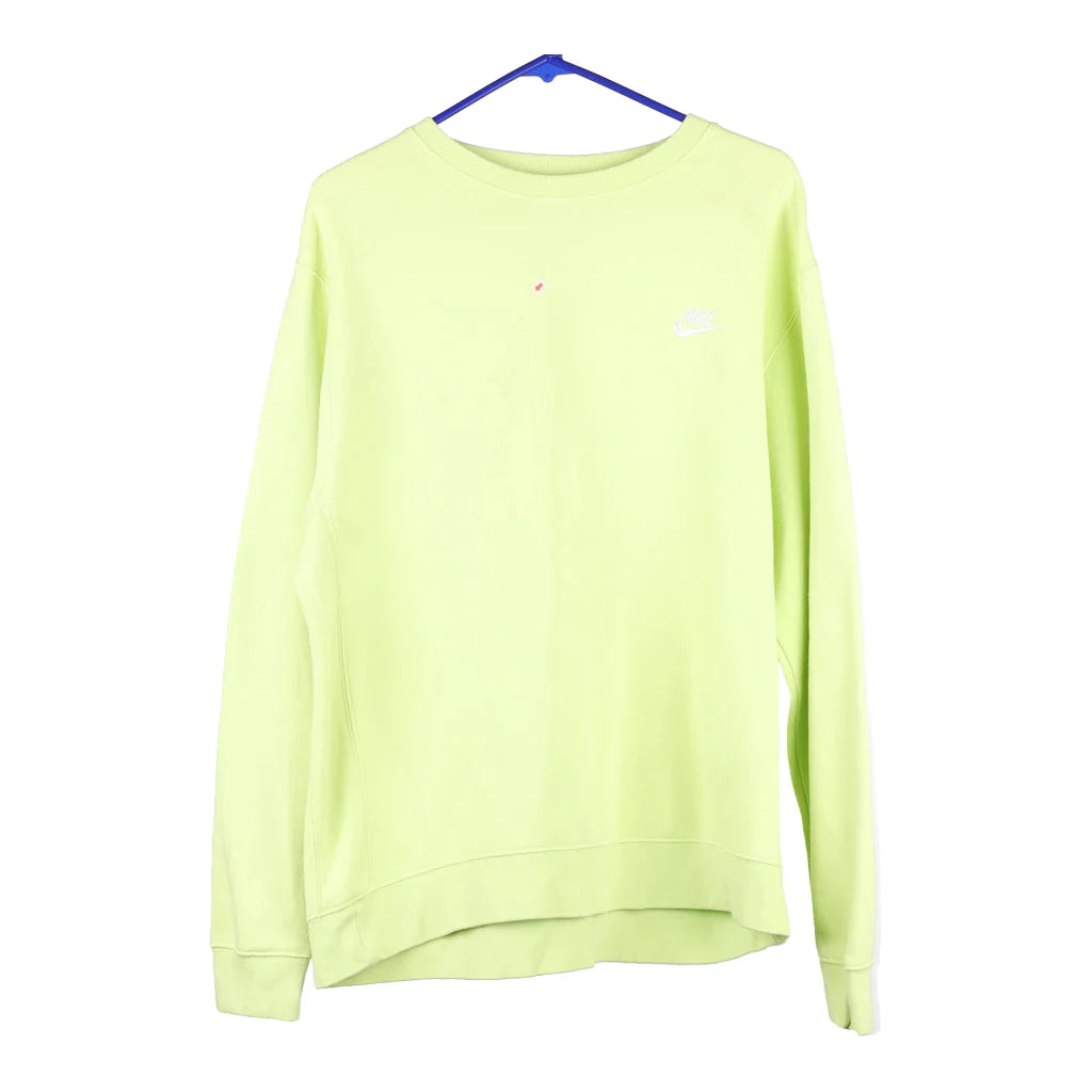 Image of Nike Sweatshirt - Large Yellow Cotton Blend