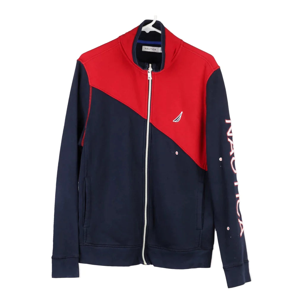 image of Nautica Zip Up - Medium Blue Cotton