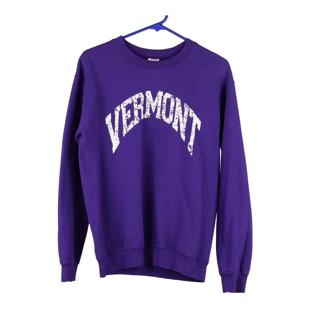 image of Vermont Gildan Graphic Sweatshirt - Small Purple Cotton