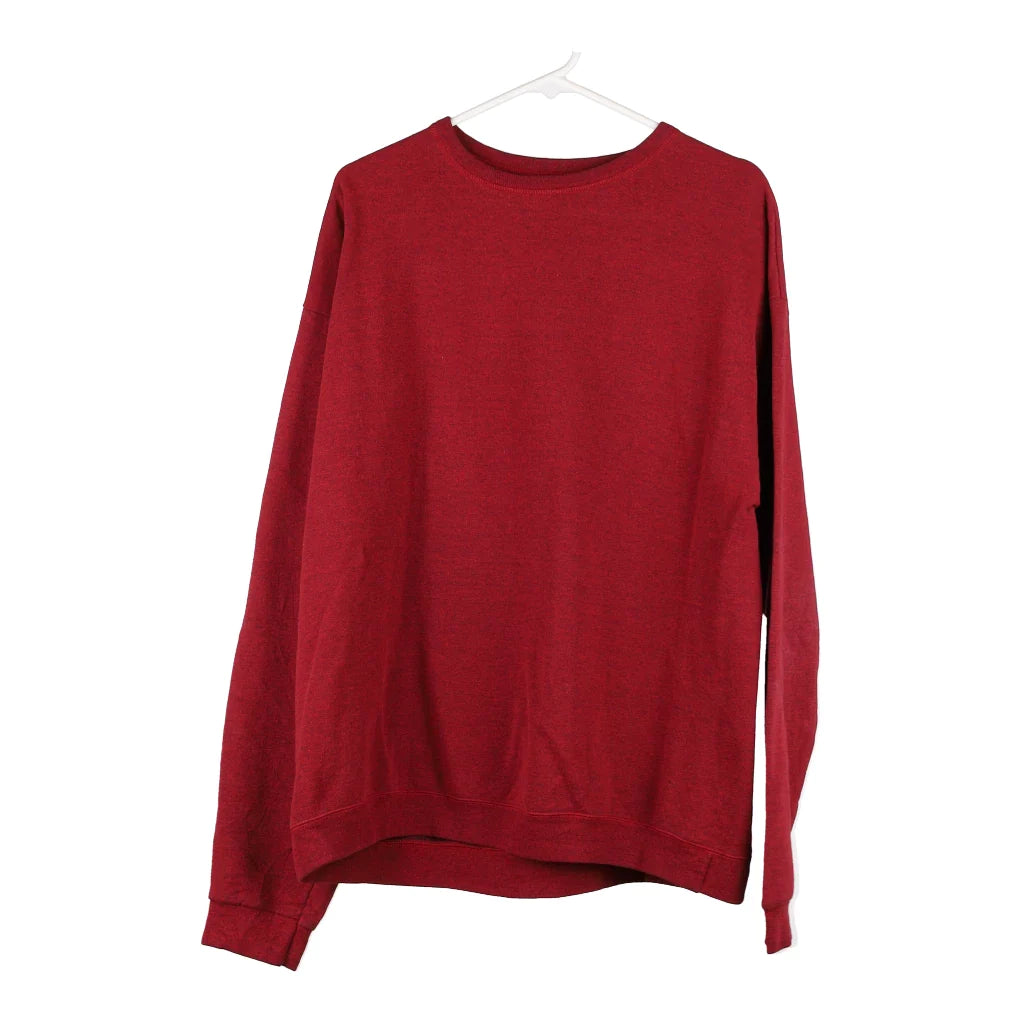 Image of Hanes Sweatshirt - Large Red Cotton