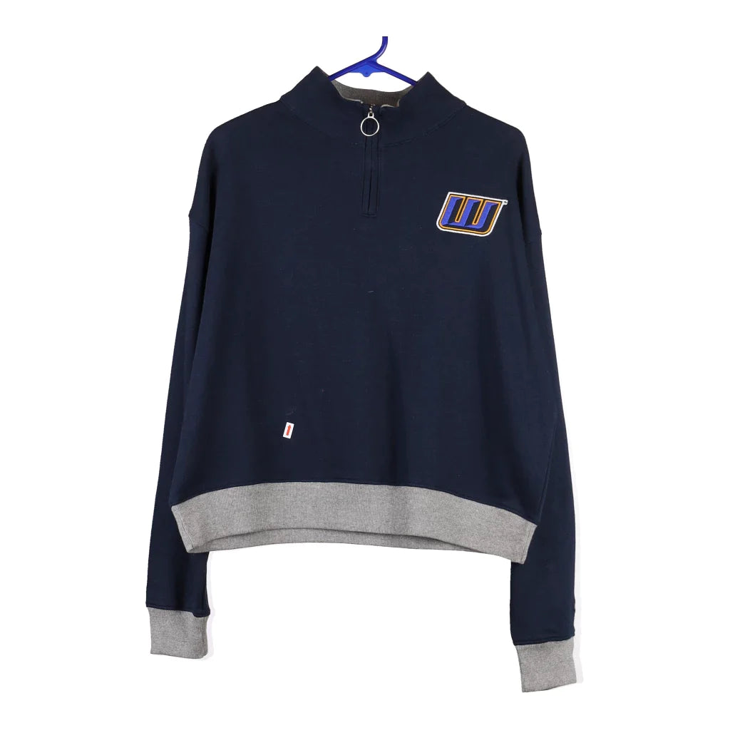 image of Worcester State Champion College 1/4 Zip - Large Blue Cotton