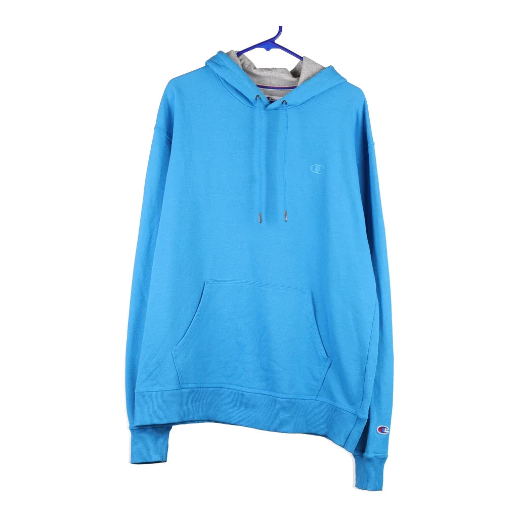 image of Champion Hoodie - Large Blue Cotton Blend