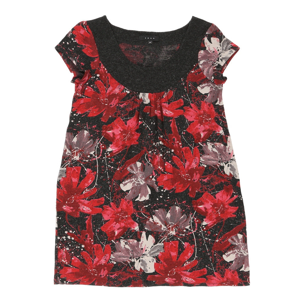 Image of Koan Floral Top - Large Red Cotton