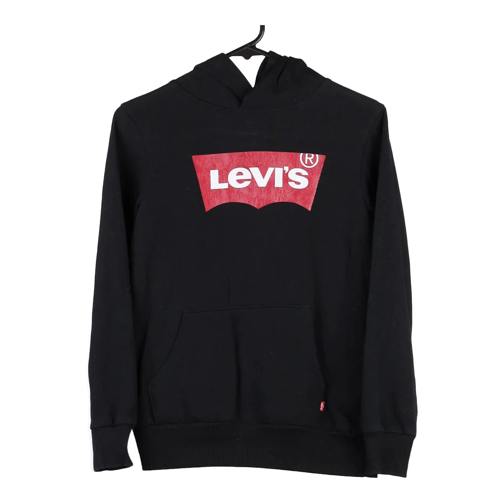 image of Age 16 Levis Spellout Hoodie - Large Black Cotton Blend