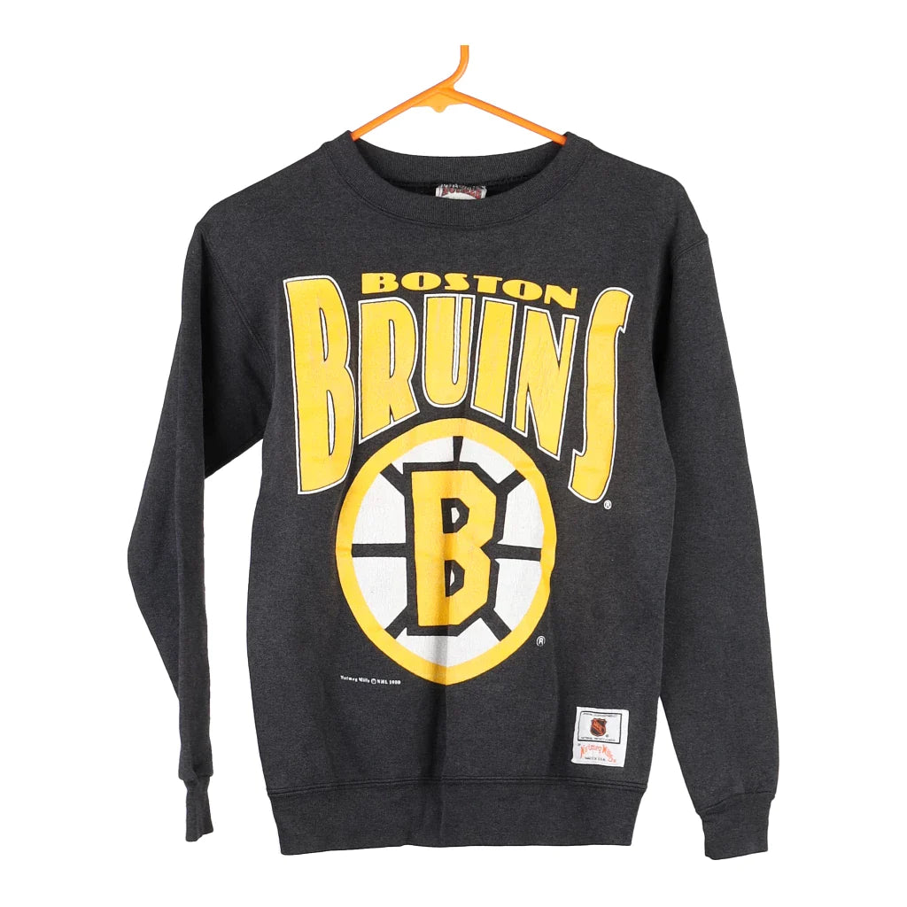 image of Age 10-12 Boston Bruins Nutmeg NHL Sweatshirt - Large Black Cotton Blend