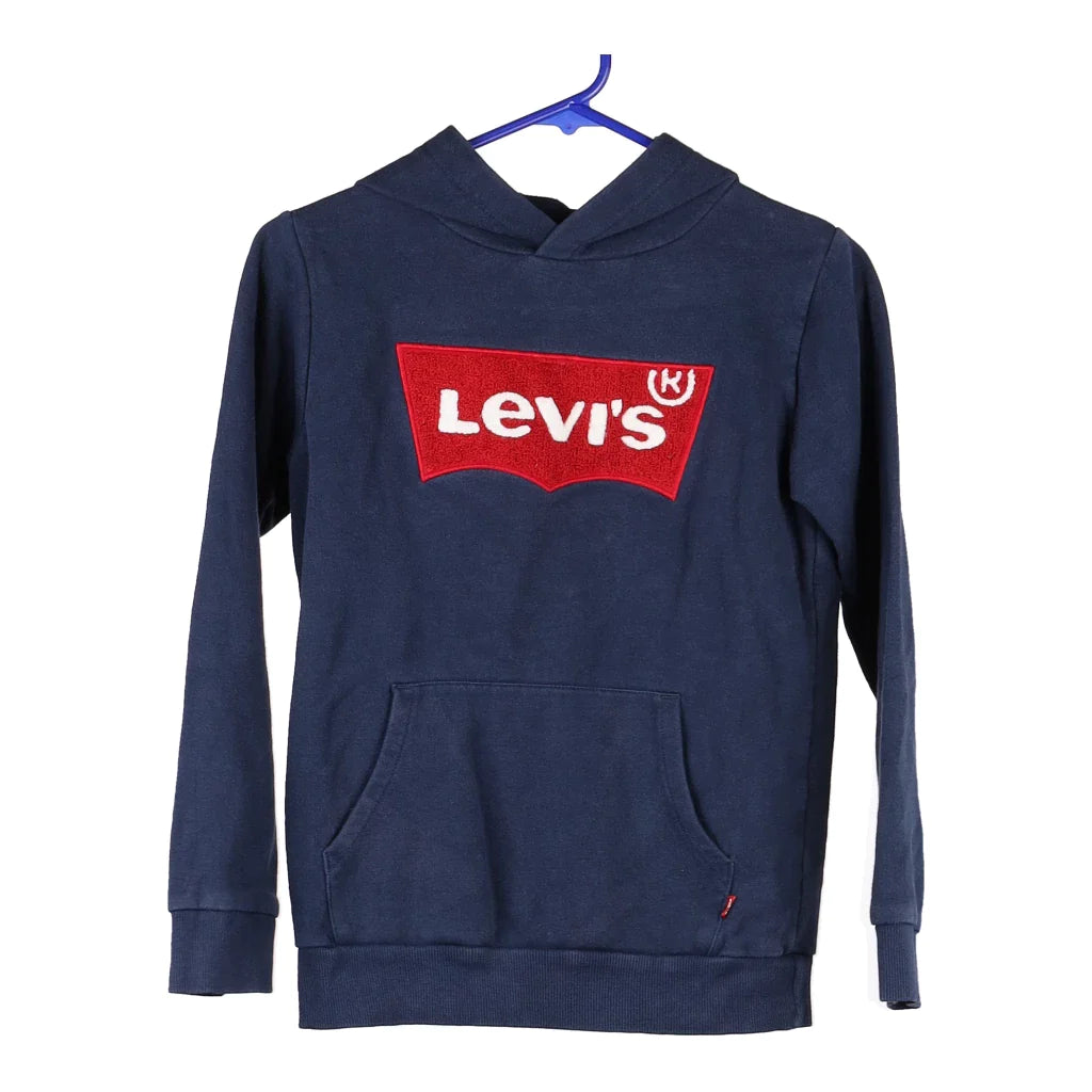 Image of Age 8-10 Levis Hoodie - Large Navy Cotton Blend