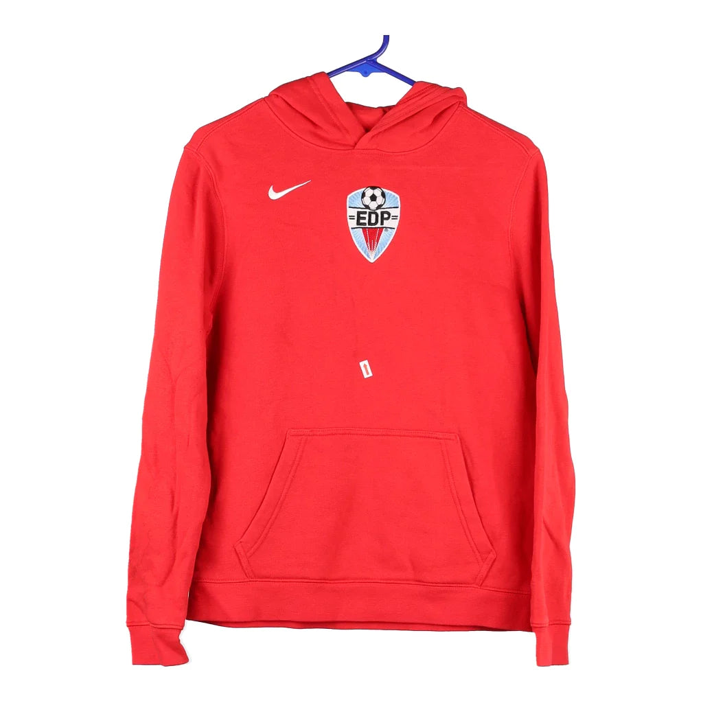 image of Age 14-16 EDP Nike Hoodie - XL Red Cotton Blend