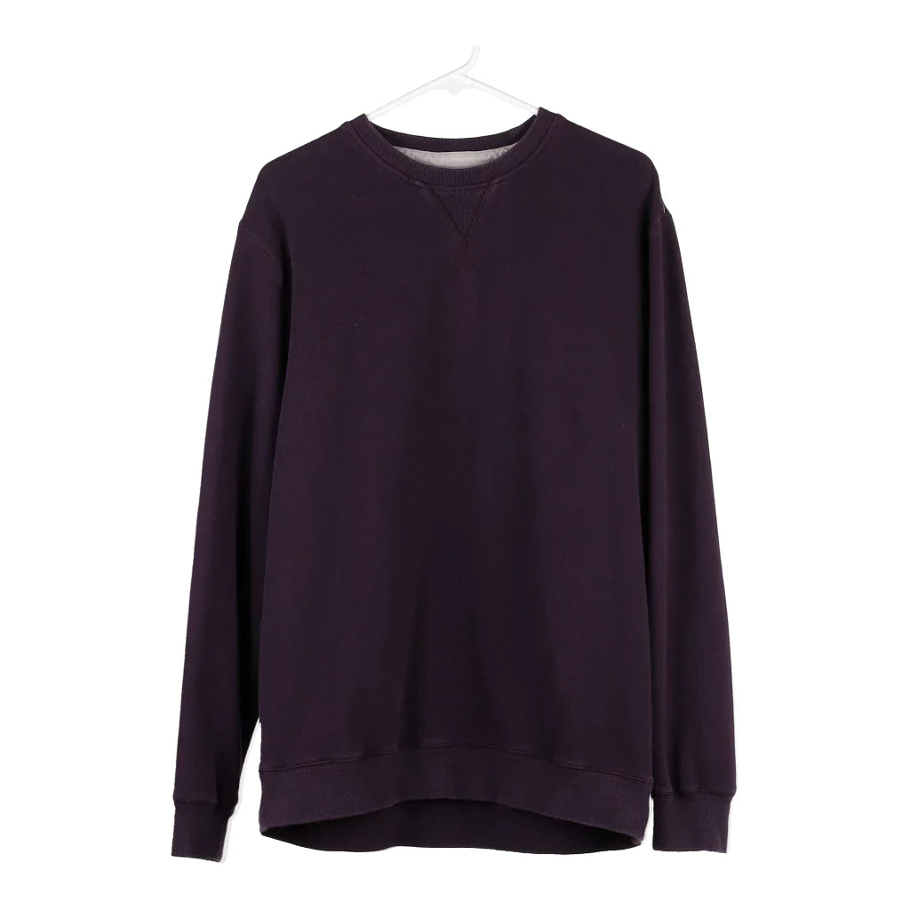 image of Izod Sweatshirt - Large Purple Cotton Blend