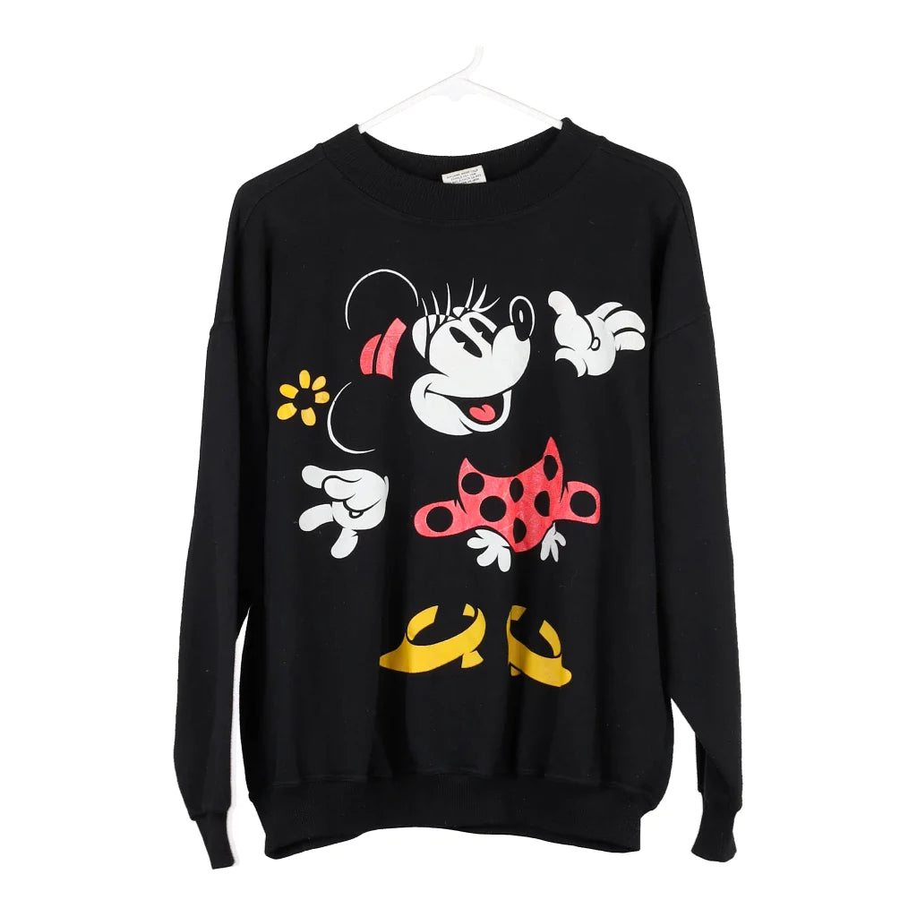 Image of Minnie Mouse St. Michael Cartoon Sweatshirt - XL Black Cotton Blend