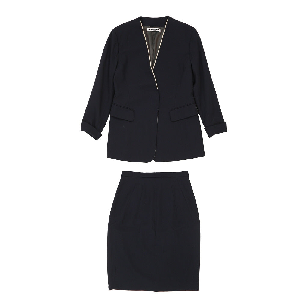 image of Jil Sander Full Suit - Small Navy Viscose Blend