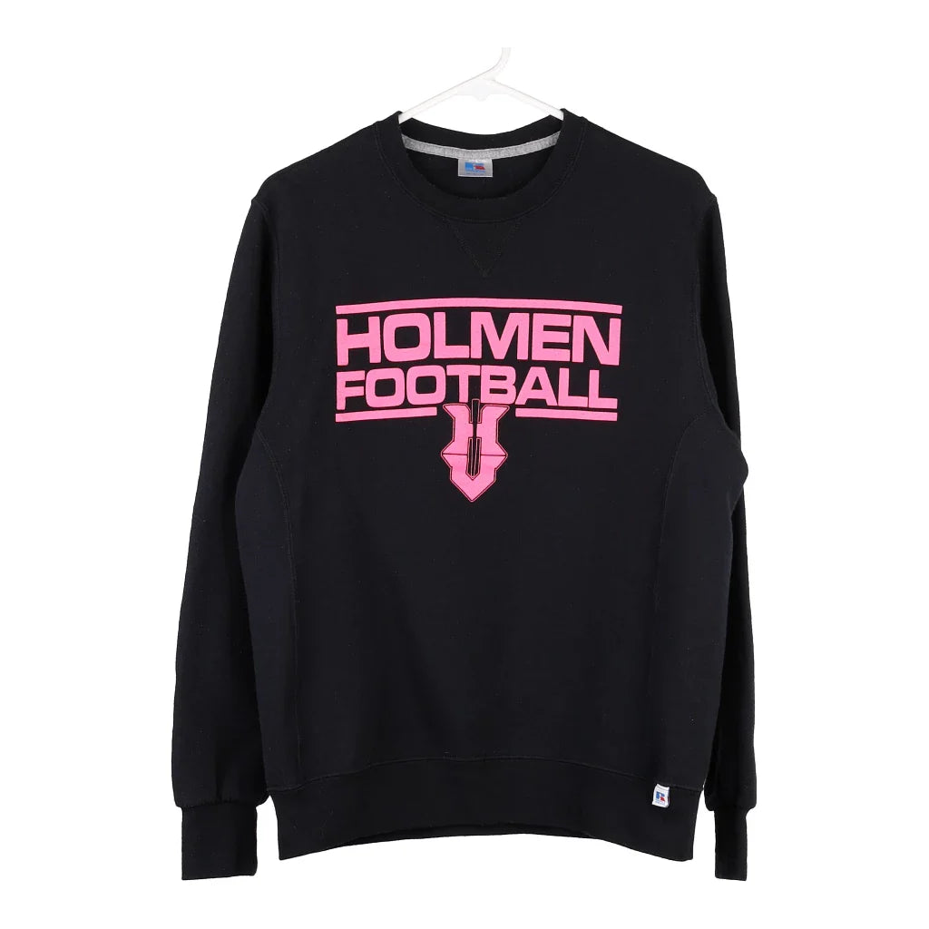 image of Holmen Football Russell Athletic College Sweatshirt - Medium Black Cotton