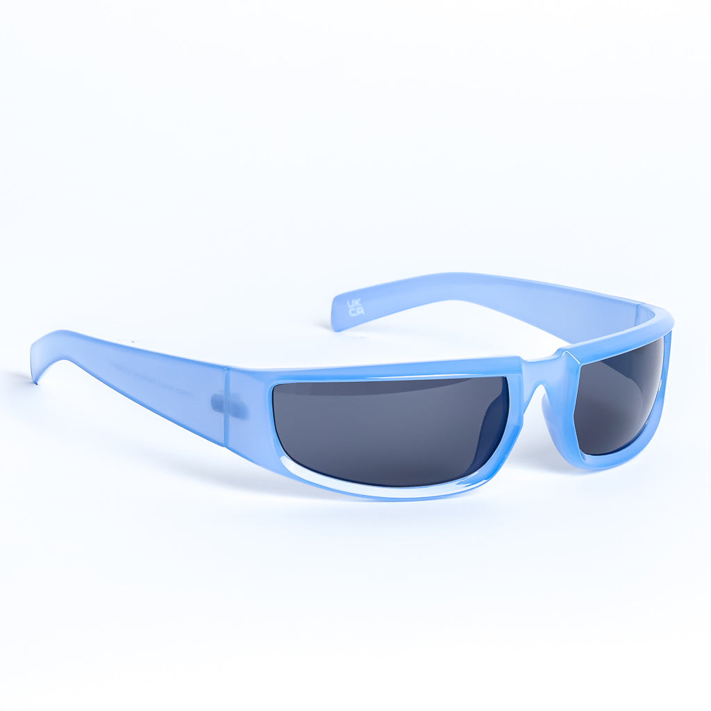 image of Retro Wrap Around Racer Sunglasses in Purple