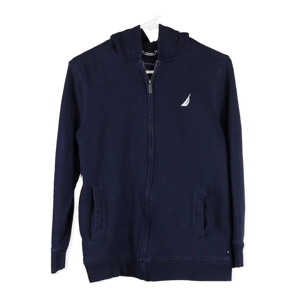 image of Age 14-16 Nautica Hoodie - Large Navy Cotton Blend