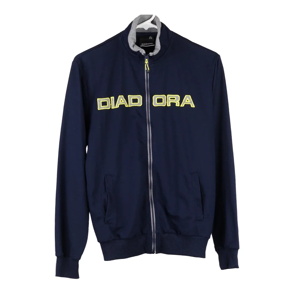 image of Age 15-16 Diadora Zip Up - XL Navy Cotton Blend