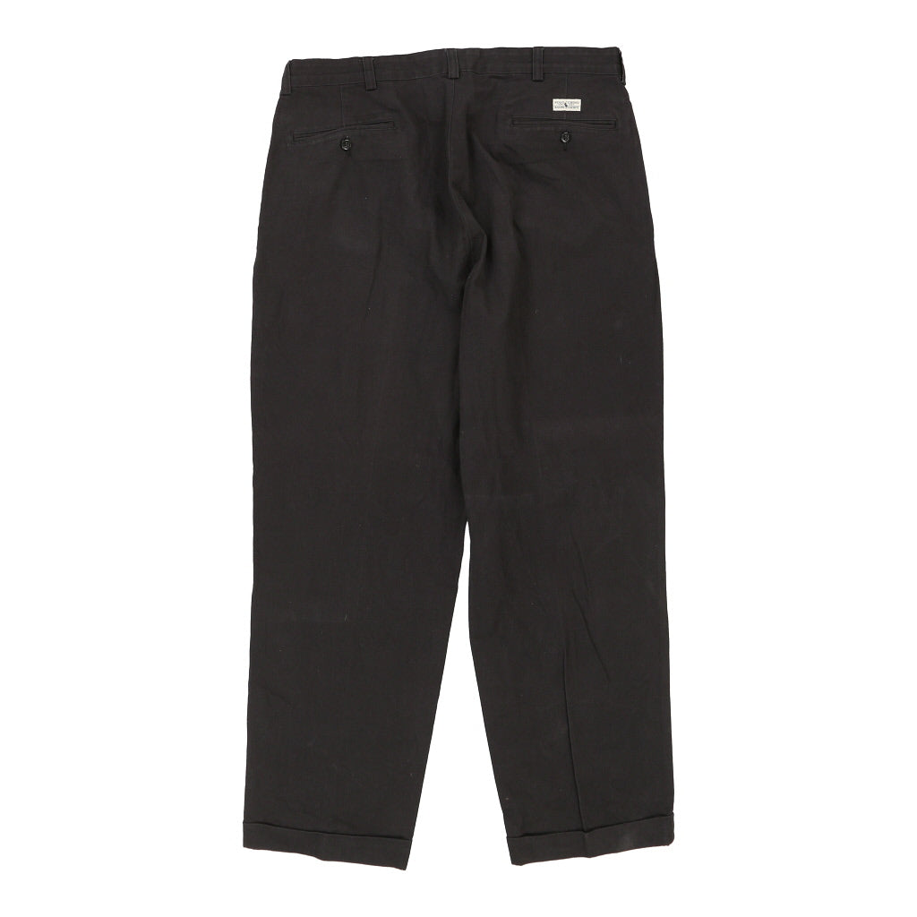 image of Ralph Lauren Trousers - 36W 30L Black Cotton