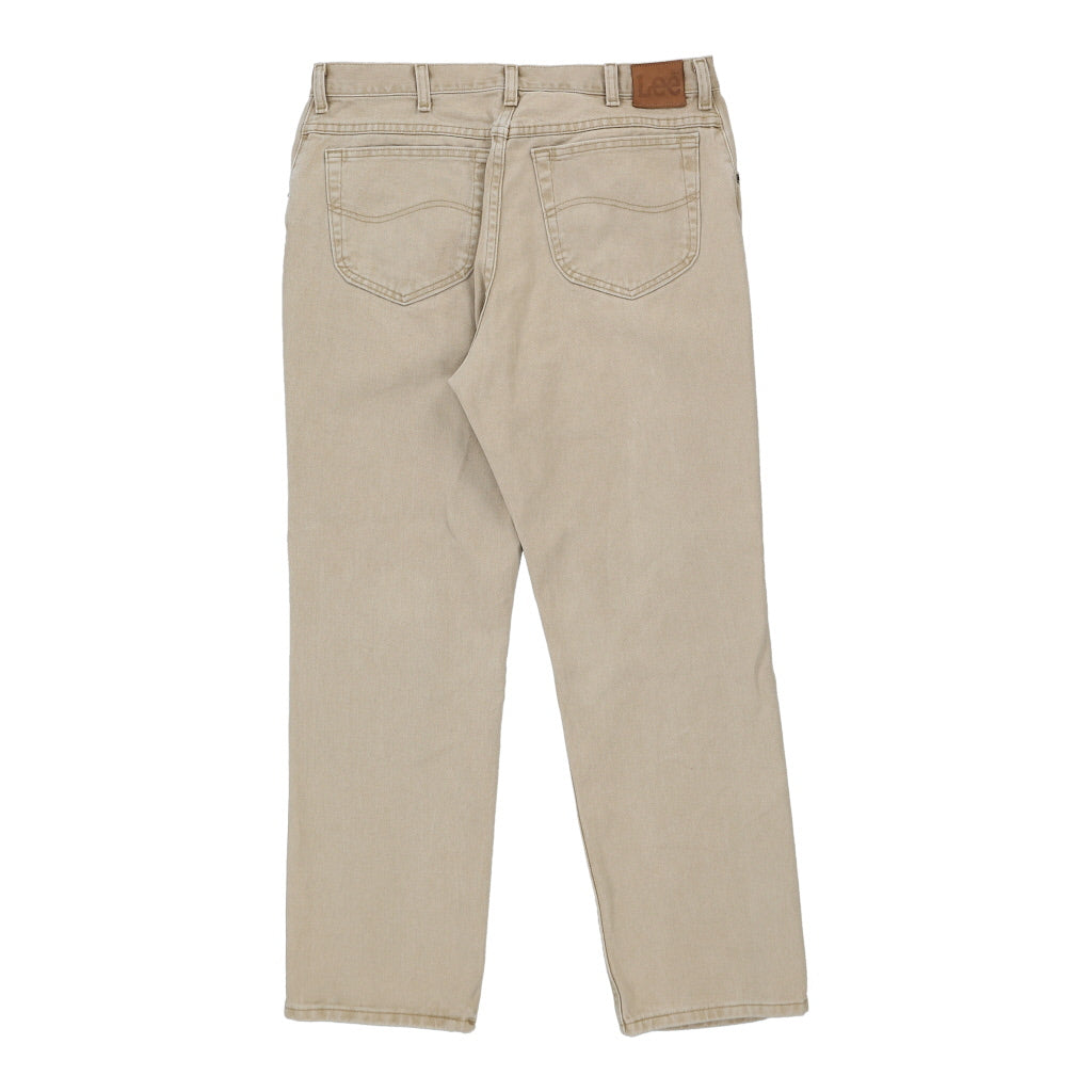 image of Lee Trousers - 34W 29L Beige Cotton